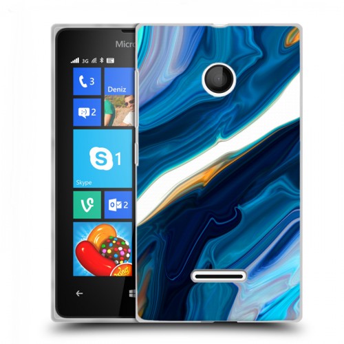 Дизайнерский пластиковый чехол для Microsoft Lumia 435 Цветные агаты