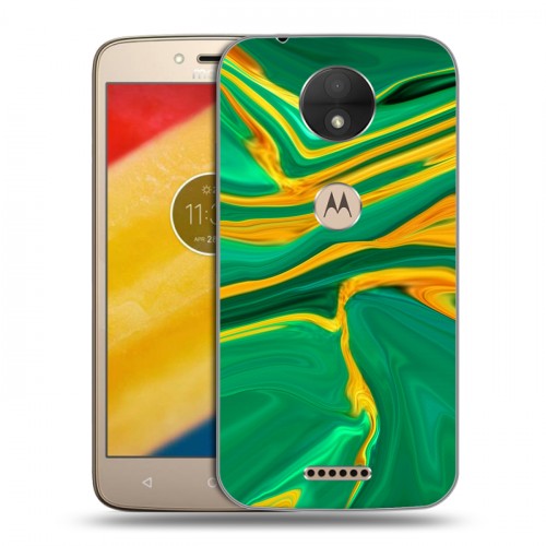 Дизайнерский силиконовый чехол для Motorola Moto C Цветные агаты