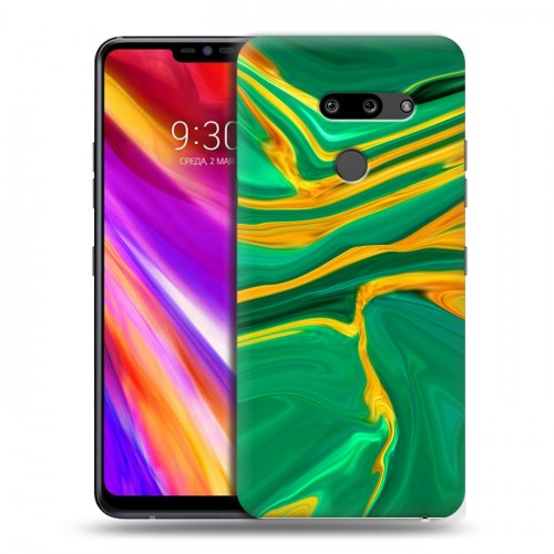 Дизайнерский пластиковый чехол для LG G8 ThinQ Цветные агаты