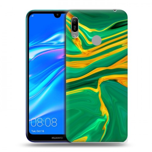 Дизайнерский пластиковый чехол для Huawei Y6 (2019) Цветные агаты