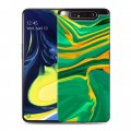 Дизайнерский пластиковый чехол для Samsung Galaxy A80 Цветные агаты