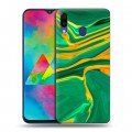 Дизайнерский пластиковый чехол для Samsung Galaxy M20 Цветные агаты