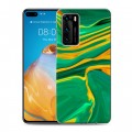 Дизайнерский пластиковый чехол для Huawei P40 Цветные агаты