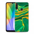 Дизайнерский пластиковый чехол для Huawei Y6p Цветные агаты