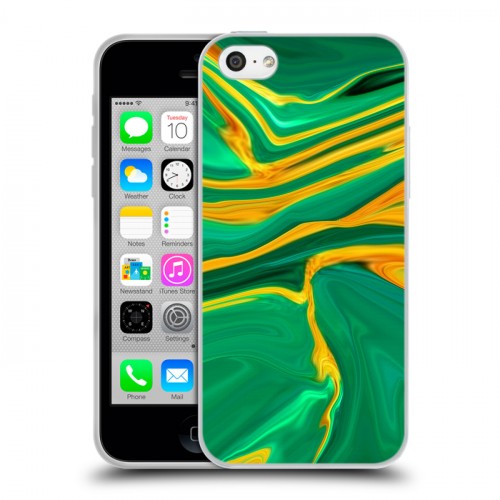 Дизайнерский пластиковый чехол для Iphone 5c Цветные агаты