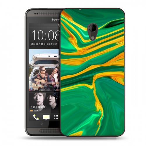 Дизайнерский пластиковый чехол для HTC Desire 700 Цветные агаты