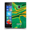 Дизайнерский пластиковый чехол для Microsoft Lumia 435 Цветные агаты