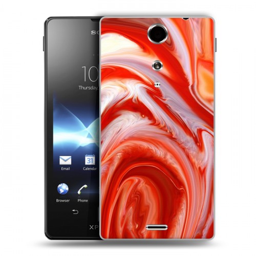 Дизайнерский пластиковый чехол для Sony Xperia TX Цветные агаты