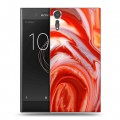 Дизайнерский пластиковый чехол для Sony Xperia XZs Цветные агаты