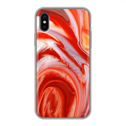 Дизайнерский силиконовый чехол для Iphone x10 Цветные агаты