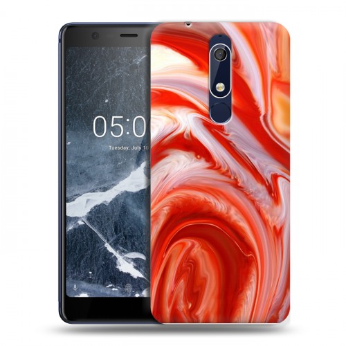 Дизайнерский пластиковый чехол для Nokia 5.1 Цветные агаты