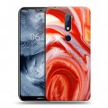 Дизайнерский пластиковый чехол для Nokia 6.1 Plus Цветные агаты