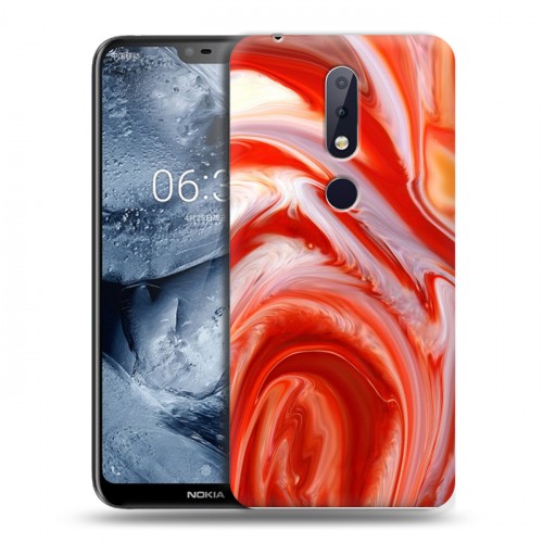 Дизайнерский пластиковый чехол для Nokia 6.1 Plus Цветные агаты