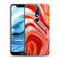 Дизайнерский силиконовый чехол для Nokia 5.1 Plus Цветные агаты