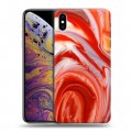 Дизайнерский силиконовый чехол для Iphone Xs Max Цветные агаты