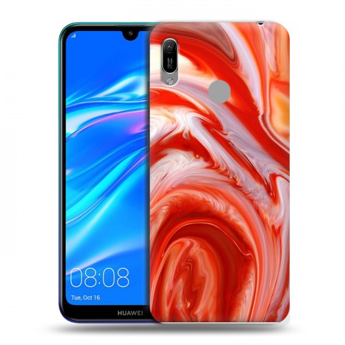 Дизайнерский пластиковый чехол для Huawei Y6 (2019) Цветные агаты