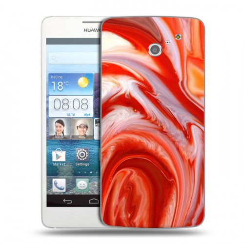 Дизайнерский пластиковый чехол для Huawei Ascend D2 Цветные агаты