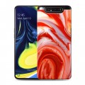 Дизайнерский пластиковый чехол для Samsung Galaxy A80 Цветные агаты