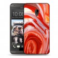 Дизайнерский пластиковый чехол для HTC Desire 700 Цветные агаты