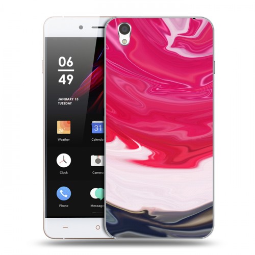 Дизайнерский пластиковый чехол для OnePlus X Цветные агаты