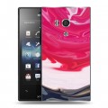 Дизайнерский пластиковый чехол для Sony Xperia acro S Цветные агаты