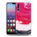 Дизайнерский силиконовый с усиленными углами чехол для Huawei P20 Pro Цветные агаты