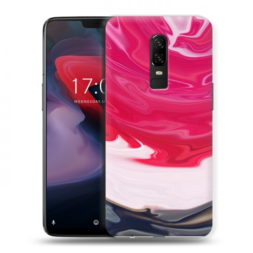 Дизайнерский пластиковый чехол для OnePlus 6 Цветные агаты