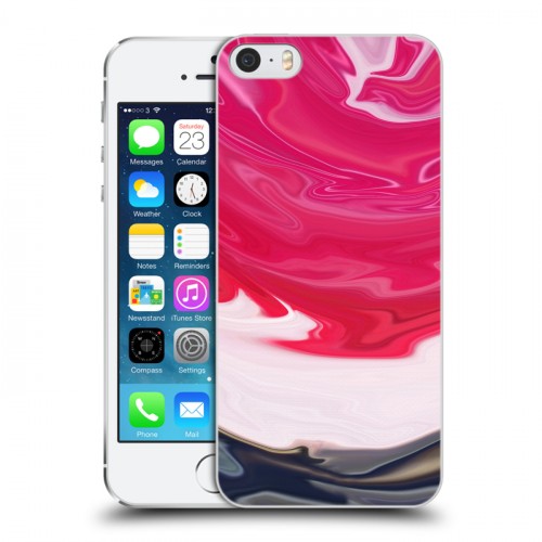 Дизайнерский пластиковый чехол для Iphone 5s Цветные агаты