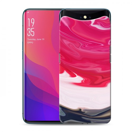 Дизайнерский силиконовый чехол для OPPO Find X Цветные агаты