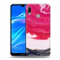 Дизайнерский пластиковый чехол для Huawei Y6 (2019) Цветные агаты