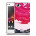 Дизайнерский пластиковый чехол для Sony Xperia L Цветные агаты