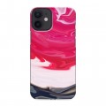 Дизайнерский пластиковый чехол для Iphone 12 Mini Цветные агаты
