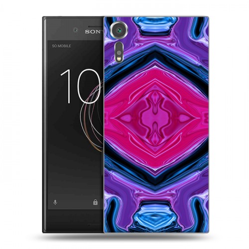 Дизайнерский пластиковый чехол для Sony Xperia XZs Цветные агаты