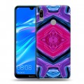 Дизайнерский пластиковый чехол для Huawei Y6 (2019) Цветные агаты