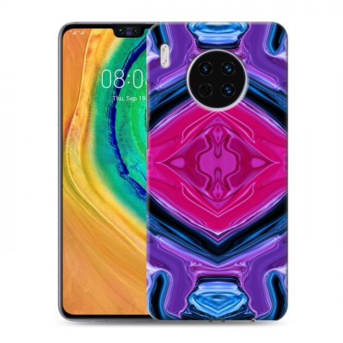 Дизайнерский пластиковый чехол для Huawei Mate 30 Цветные агаты