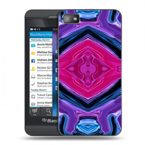 Дизайнерский пластиковый чехол для BlackBerry Z10 Цветные агаты