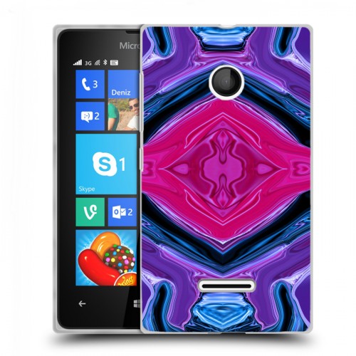 Дизайнерский пластиковый чехол для Microsoft Lumia 435 Цветные агаты