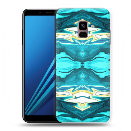 Дизайнерский пластиковый чехол для Samsung Galaxy A8 Plus (2018) Цветные агаты