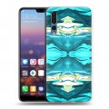 Дизайнерский силиконовый с усиленными углами чехол для Huawei P20 Pro Цветные агаты