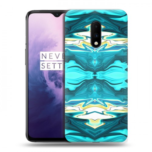 Дизайнерский пластиковый чехол для OnePlus 7 Цветные агаты