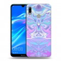 Дизайнерский пластиковый чехол для Huawei Y6 (2019) Цветные агаты