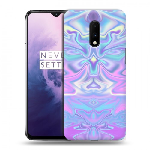 Дизайнерский пластиковый чехол для OnePlus 7 Цветные агаты