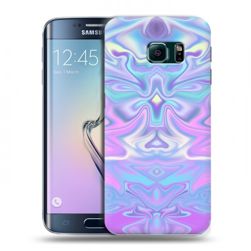 Дизайнерский пластиковый чехол для Samsung Galaxy S6 Edge Цветные агаты