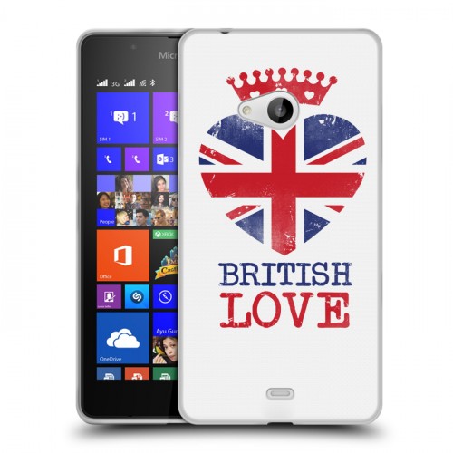 Дизайнерский пластиковый чехол для Microsoft Lumia 540 British love