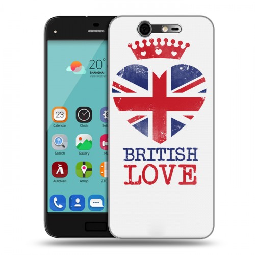 Дизайнерский силиконовый чехол для ZTE Blade S7 British love