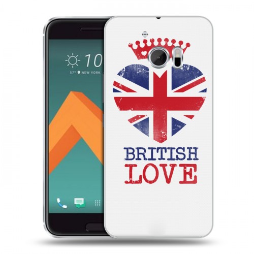 Дизайнерский пластиковый чехол для HTC 10 British love