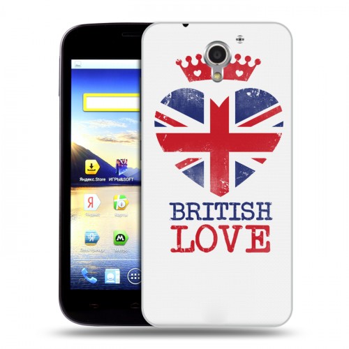 Дизайнерский пластиковый чехол для ZTE Blade A510 British love