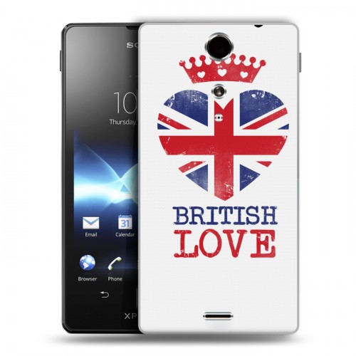 Дизайнерский пластиковый чехол для Sony Xperia TX British love