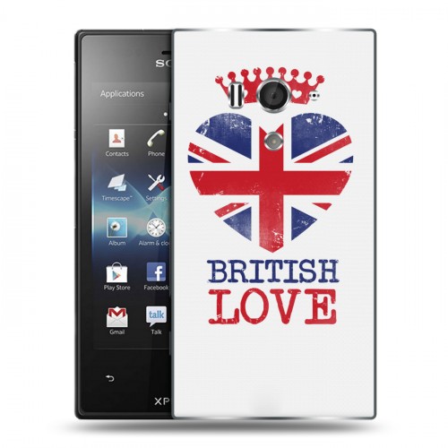 Дизайнерский пластиковый чехол для Sony Xperia acro S British love