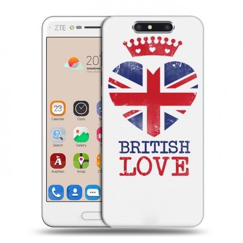 Дизайнерский пластиковый чехол для ZTE Blade V8 British love